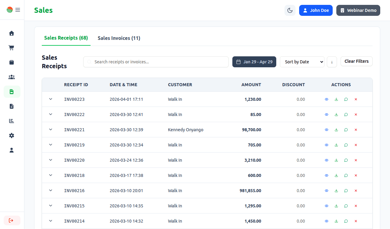 Transaction History