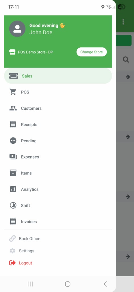 DukaPlus App Menu